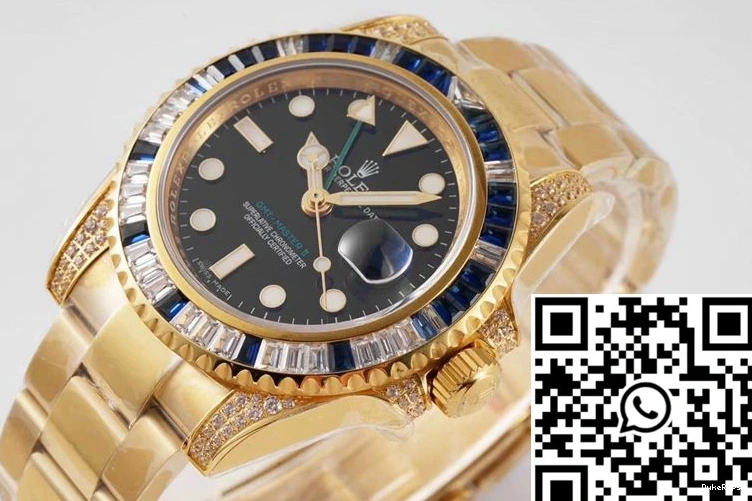 Factory 116758 II GMT White Rolex Diamond SAru Blue ROF Master 1104